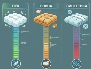 Як вибрати ідеальну ковдру: пух, вовна чи синтетика?